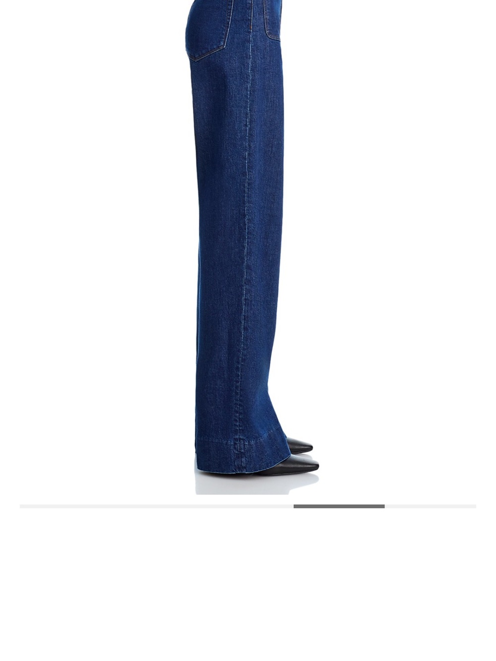 Paige Sasha Enfield Wide Leg Women's Jeans - Dark Dark Blue - Picture 4 of 9